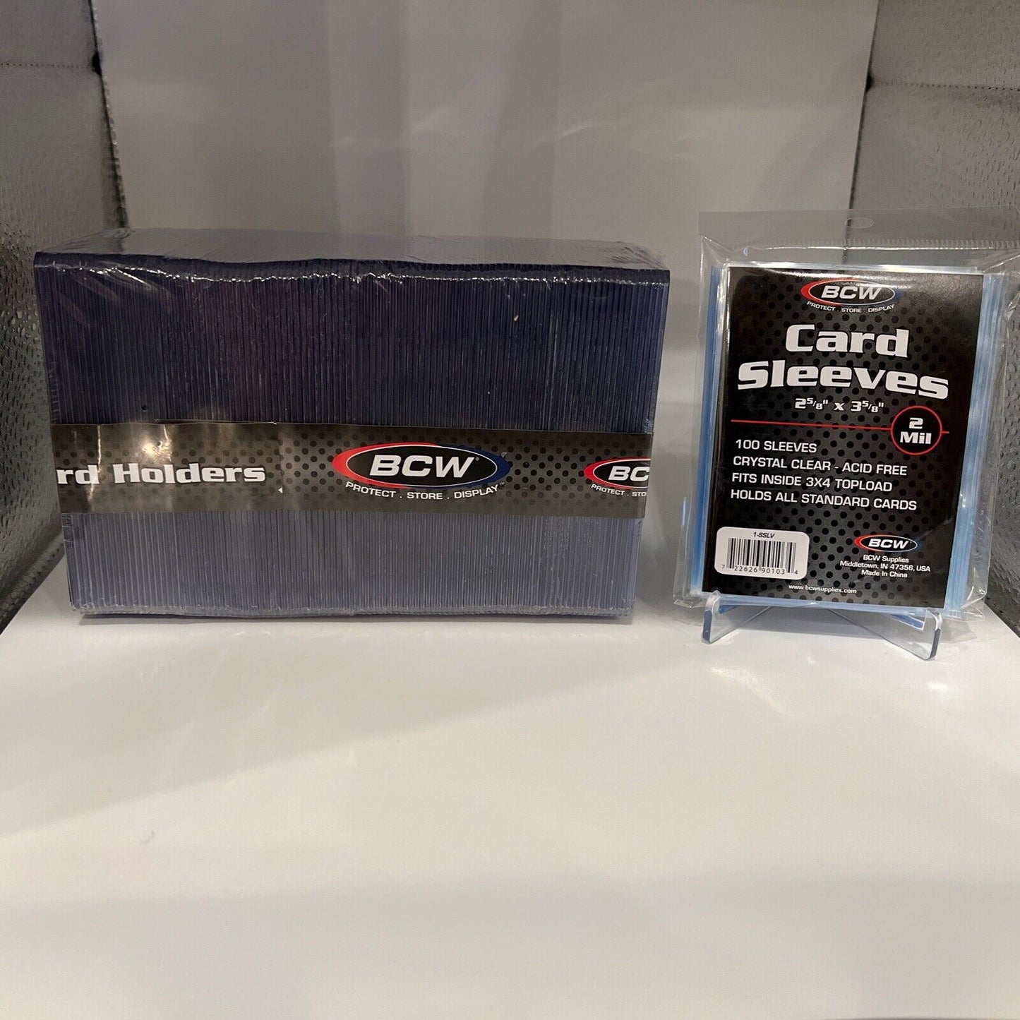 BCW 3X4 Toploaders 35pt Point for Standard Cards 100 Toploaders and Sleeves