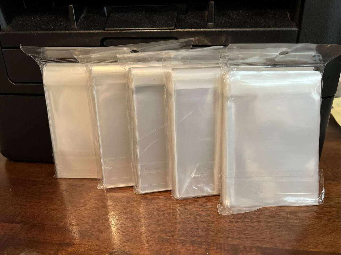 Cardboard Gold Team Bags Resealable Sleeves 5 Packs of 100, 500 total
