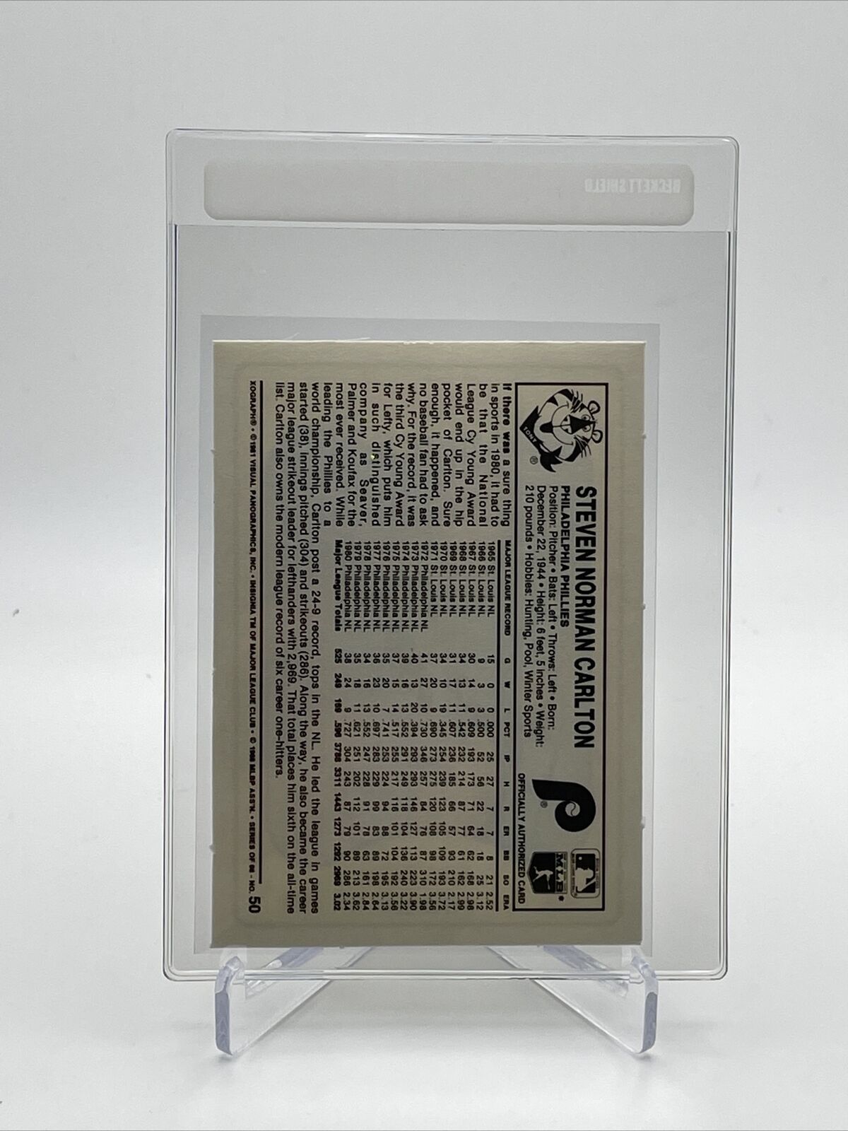 1981 Kellogg's Steve Carlton Baseball Card #50 NM-Mint FREE SHIPPING