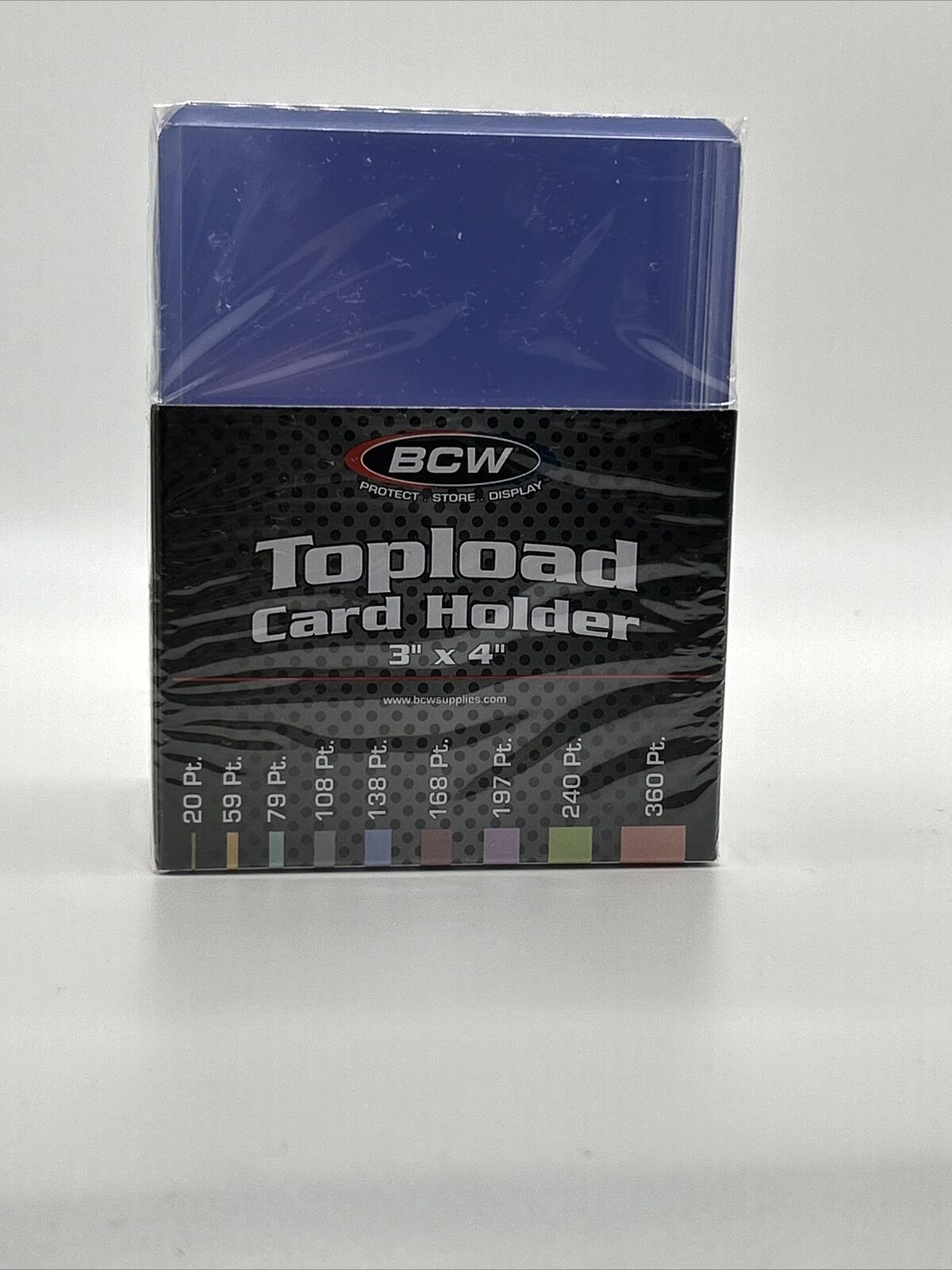BCW 3X4 Thick Card Toploaders 1 Pack of 10 for up to 168pt Cards