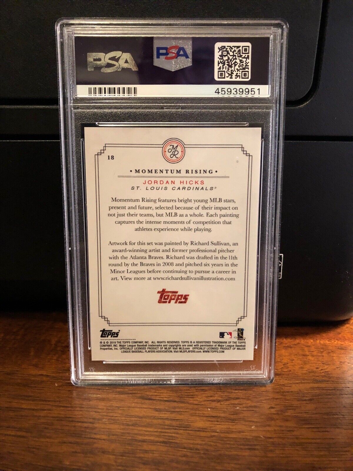 2019 Topps Momentum Rising Jordan Hicks Baseball Card #18 PSA 10 Gem Mint