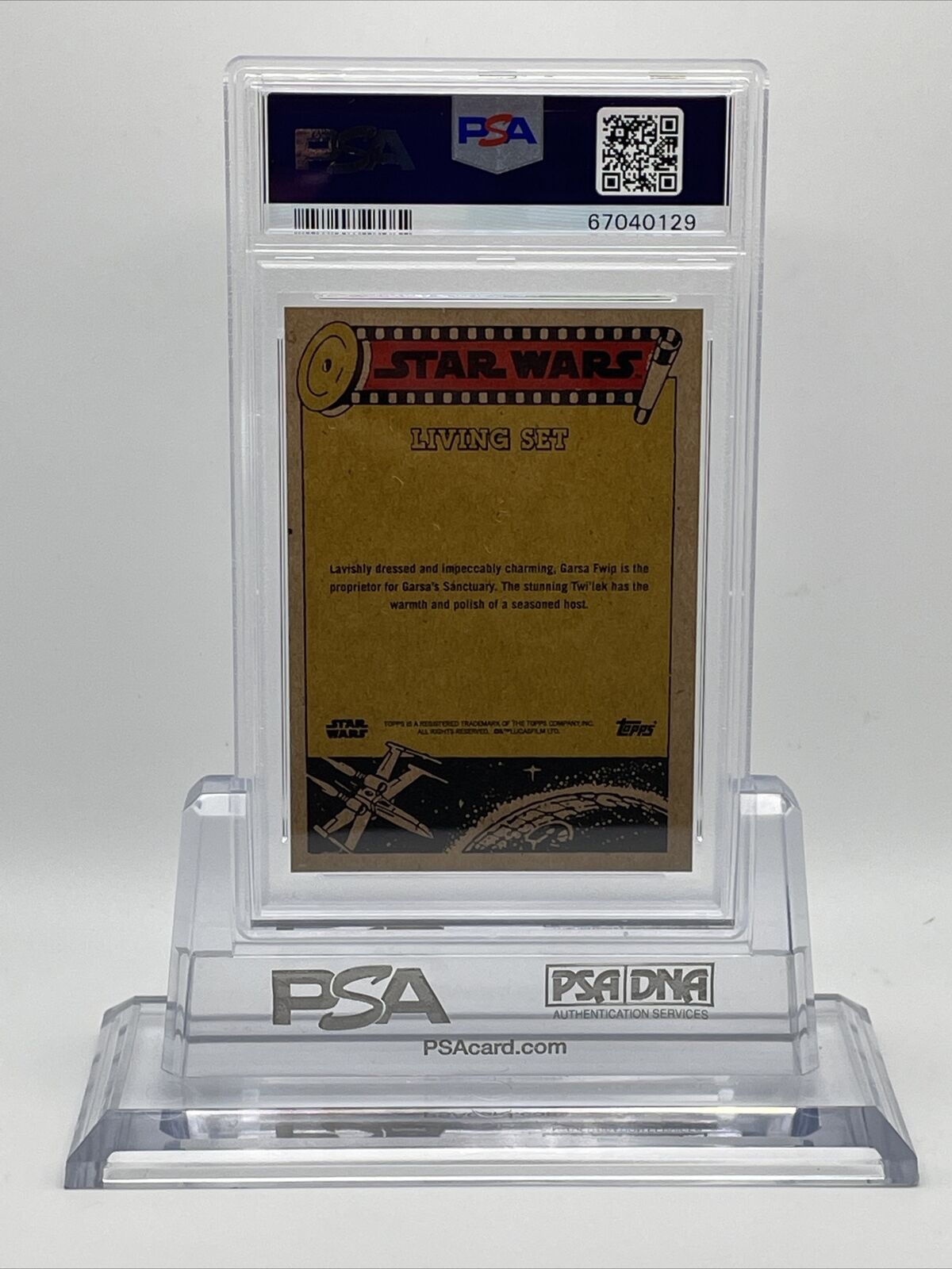 2022 Topps Star Wars Living Set Garsa Fwip Card #282 PSA 9 Mint