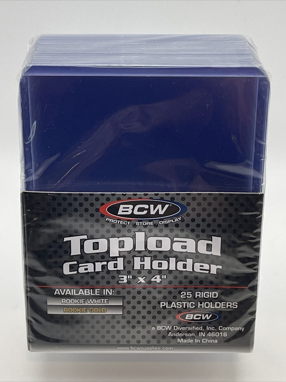 BCW 3X4 WHITE ROOKIE Toploaders 35pt 1 Pack of 25 for Standard Sized Cards