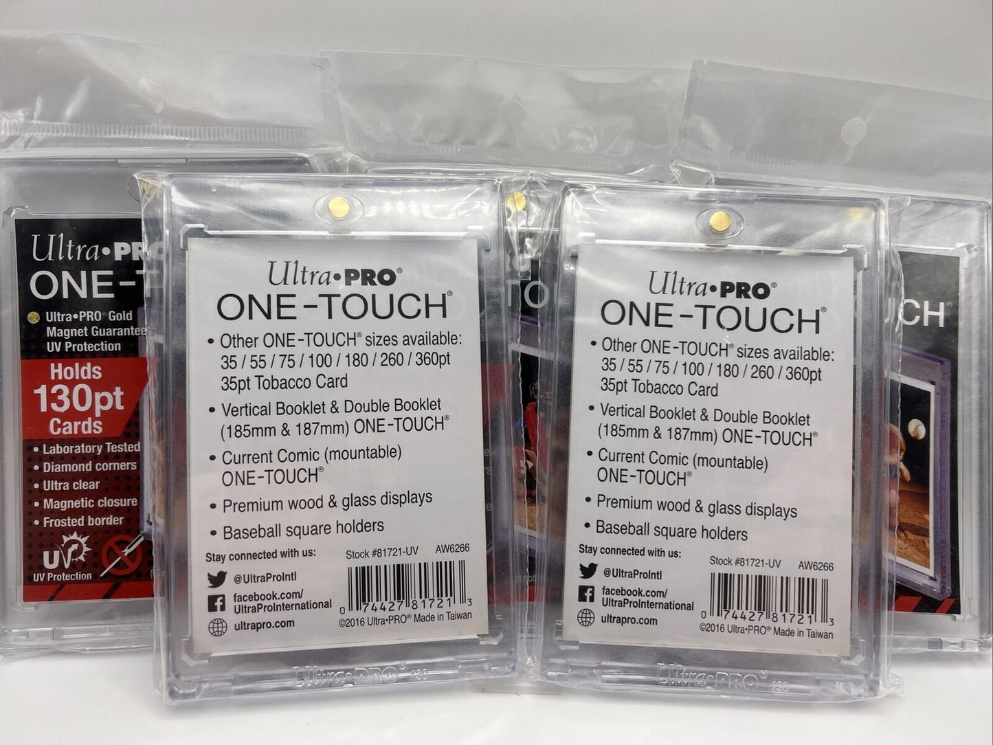 Ultra Pro One-Touch Thick Card 130pt Point Magnetic Card Holder - LOT of 5