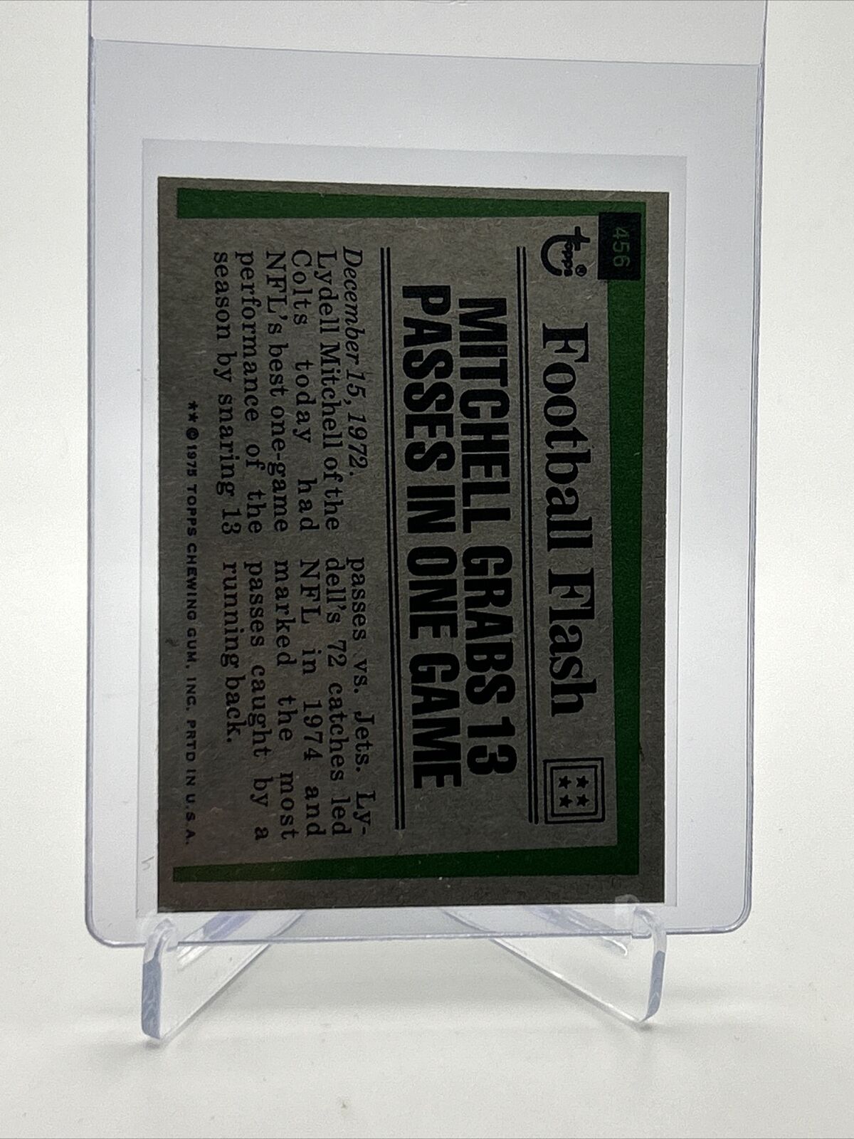 1975 Topps Lydell Mitchell Football Card #456 EX Quality FREE SHIPPING