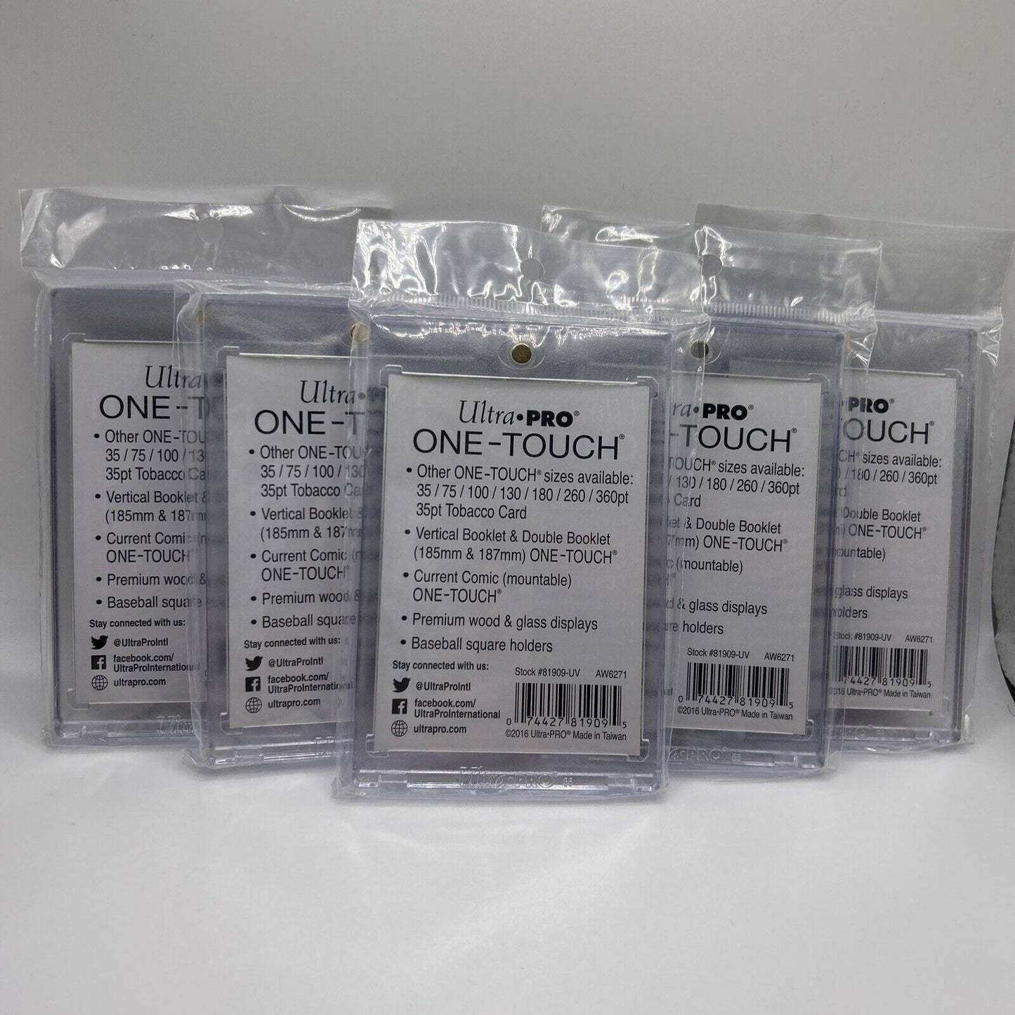Ultra Pro One-Touch 55pt Point Magnetic Card Holder - Lot of 5