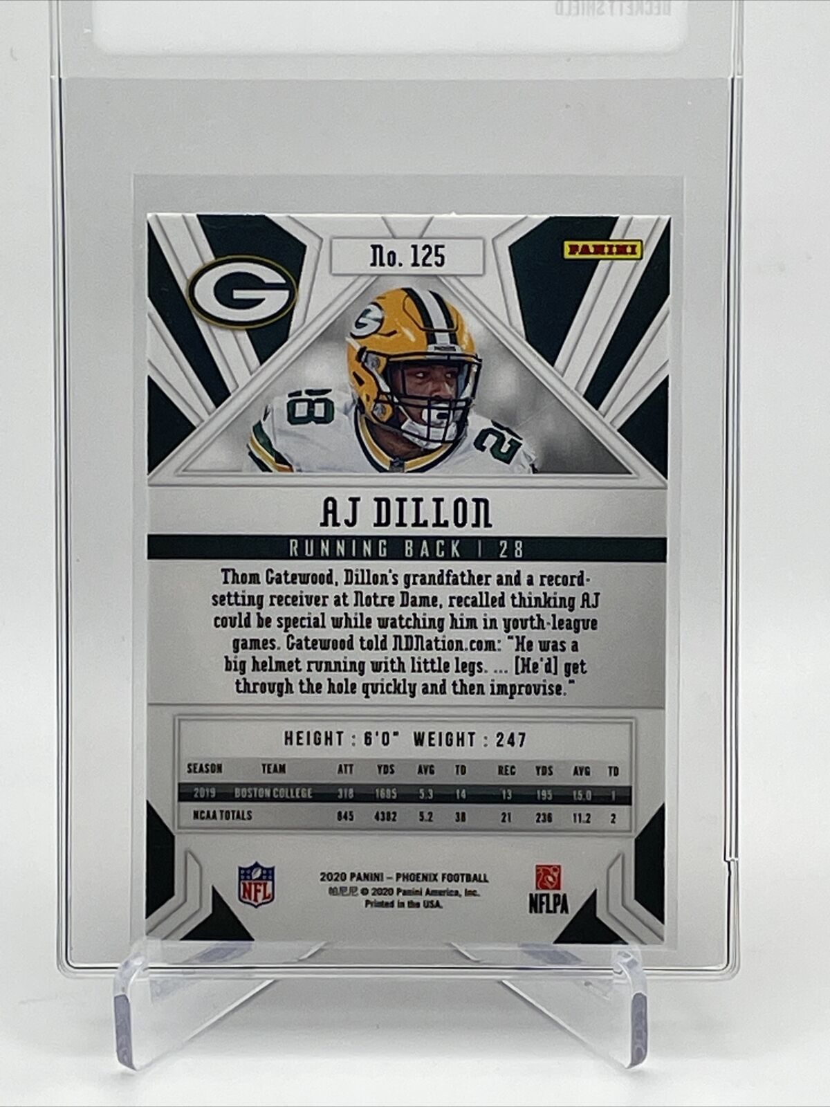 2020 Panini Phoenix FIRE BURST AJ Dillon Rookie Card #125 Mint FREE SHIPPING