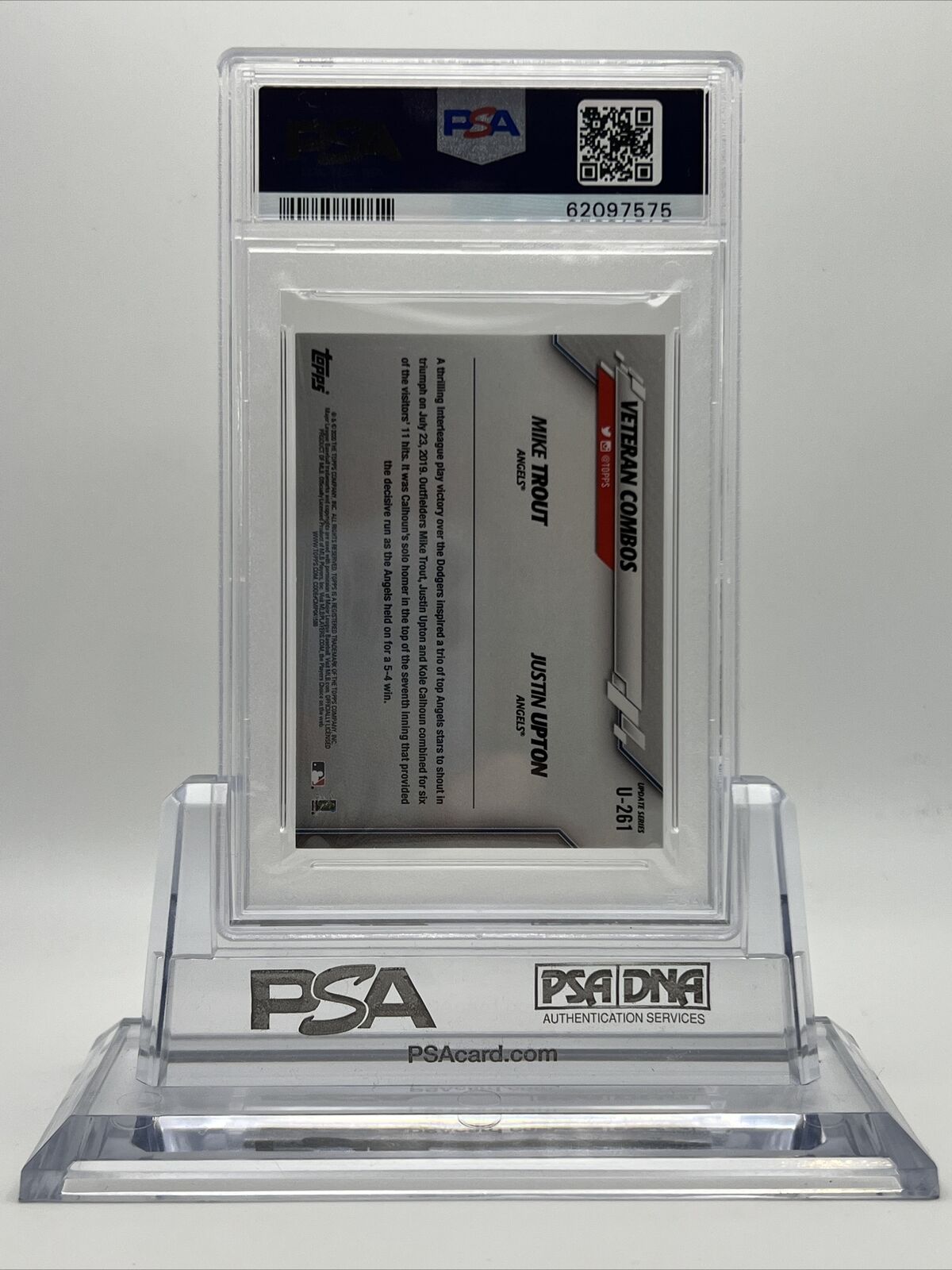 2020 Topps On Demand Mini Justin Upton/Mike Trout Baseball Card #U261 PSA 10
