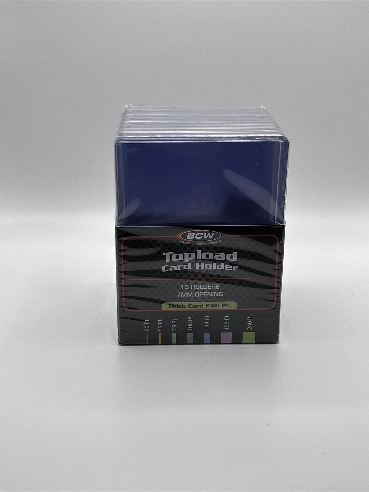 BCW 3X4 Thick Card Toploaders 1 Pack of 10 for up to 240pt Cards