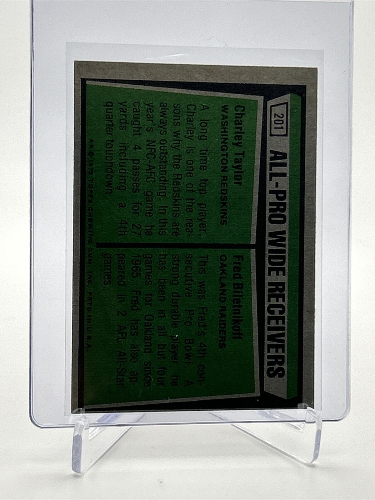 1975 Topps 1974 All-Pro Wide Receivers Card #201 NM Quality FREE SHIPPING
