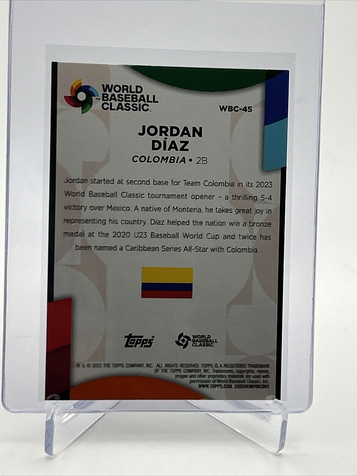 2023 Topps World Baseball Classic Stars Jordan Diaz #WBC-45 FREE SHIPPING