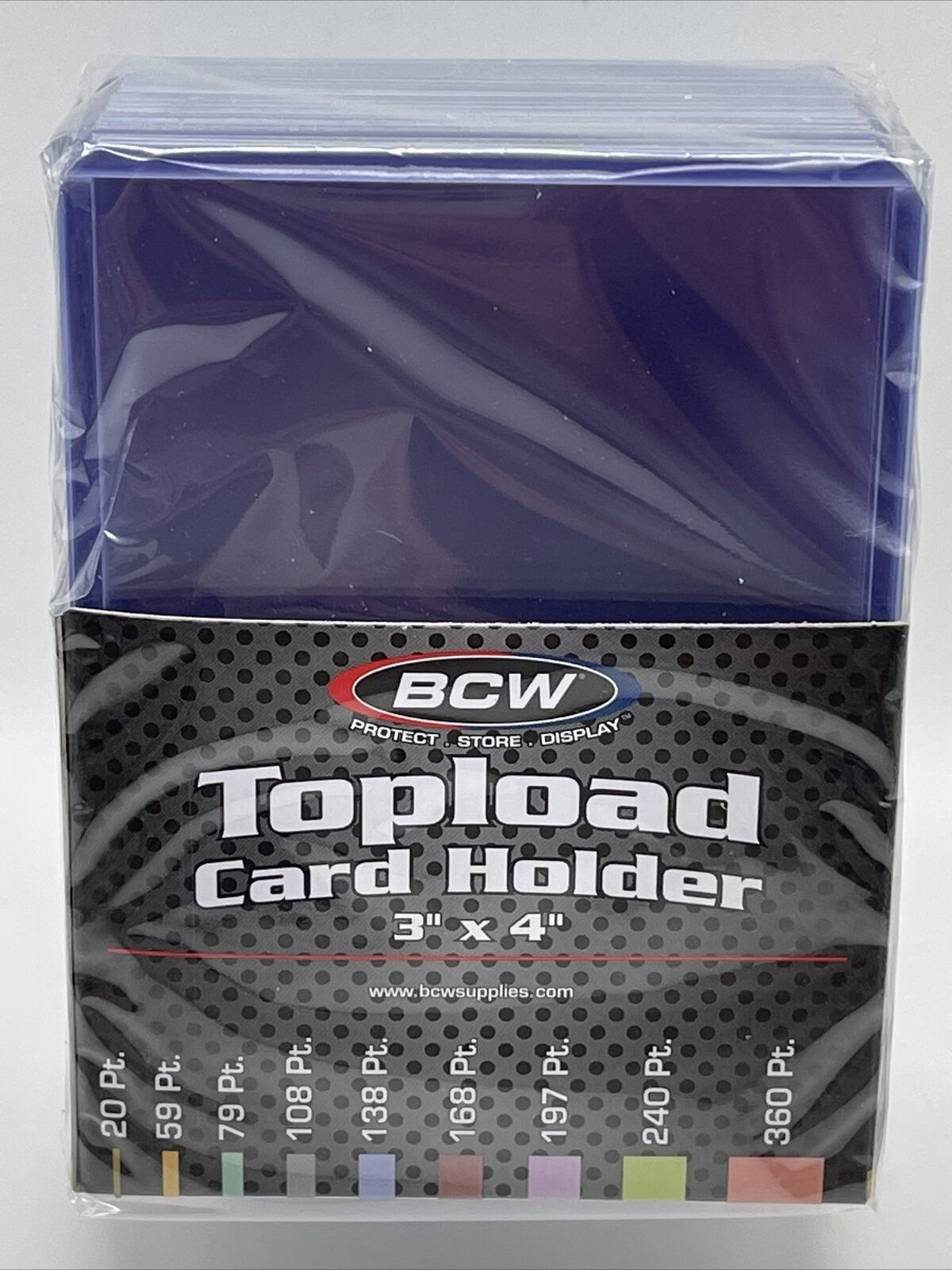 BCW 3X4 Toploaders PREMIUM 20pt Point 1 Pack of 25 for Standard Sized Cards