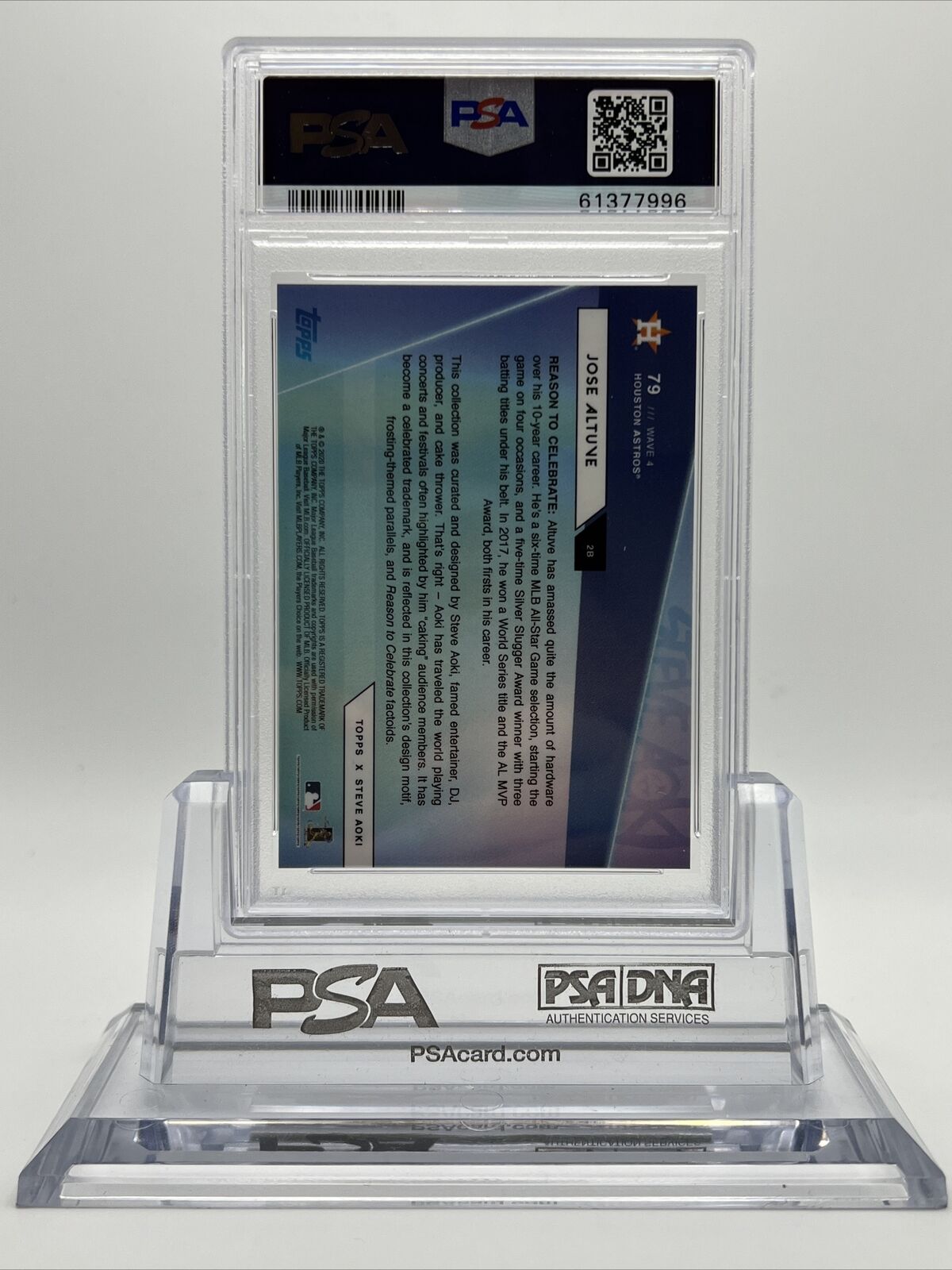 2020 Topps X Steve Aoki Jose Altuve Baseball Card #79 PSA 10