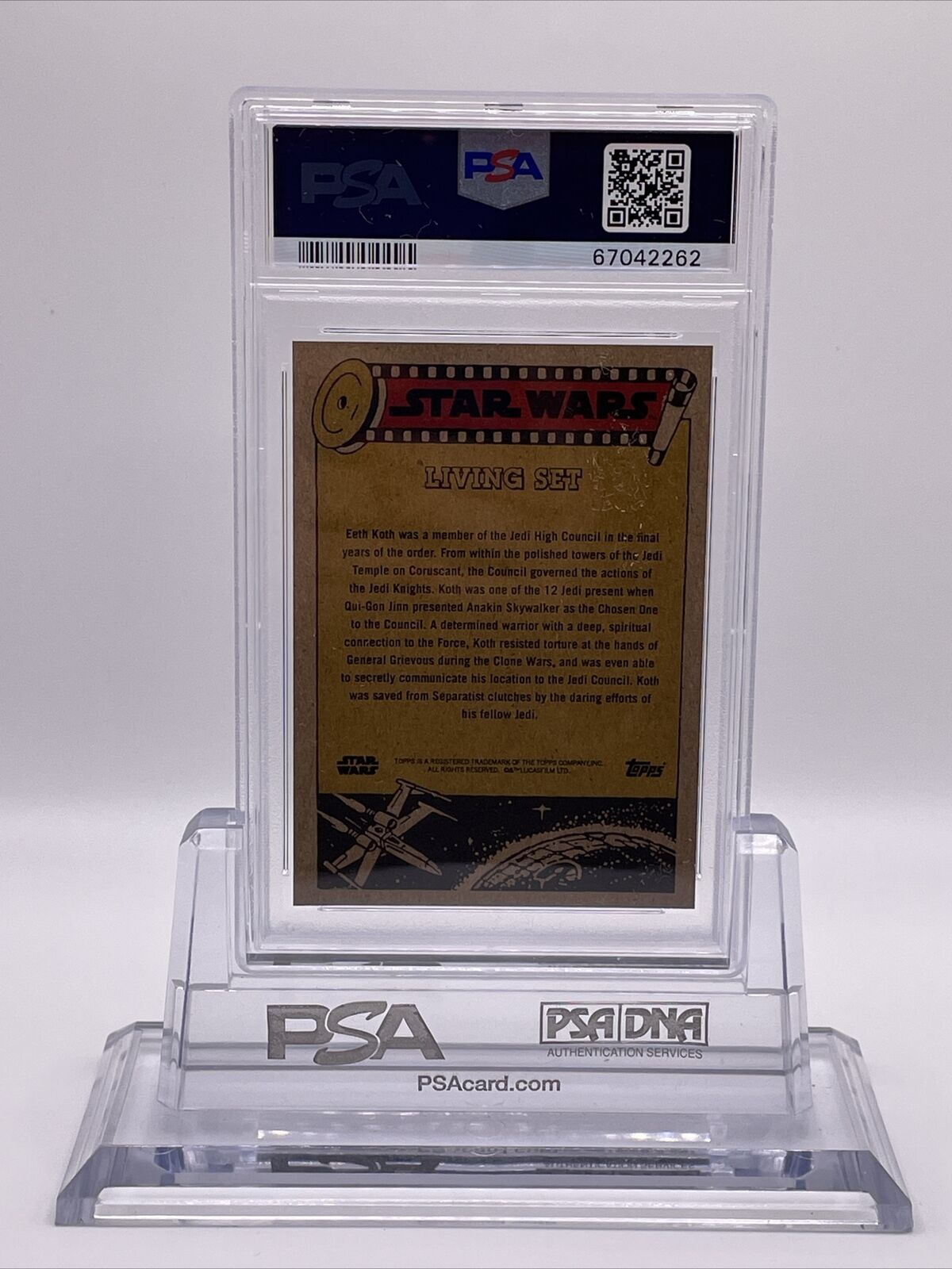 2021 Topps Star Wars Living Set Eeth Koth Card #259 PSA 10 Gem Mint