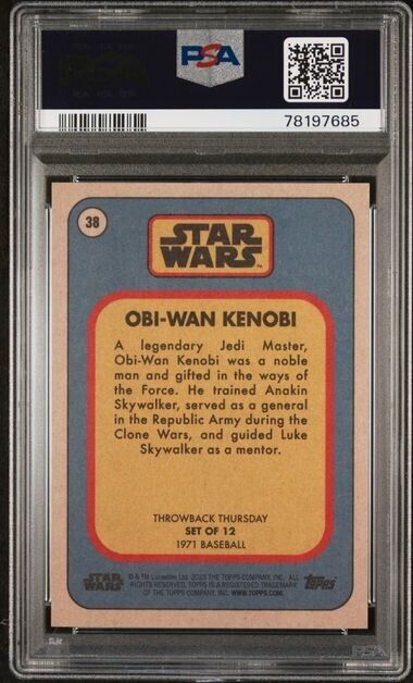 2023 Topps Star Wars Throwback Thursday Obi-Wan Kenobi Card #38 PSA 10 Gem Mint
