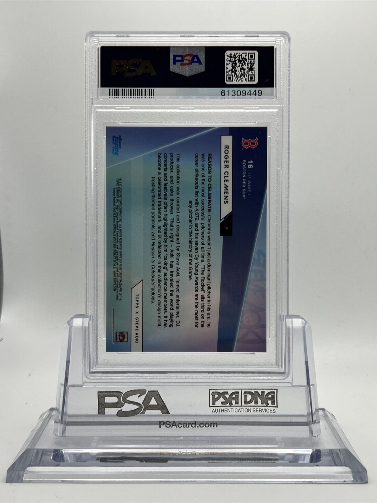 2020 Topps X Steve Aoki Roger Clemens Baseball Card #16 PSA 10