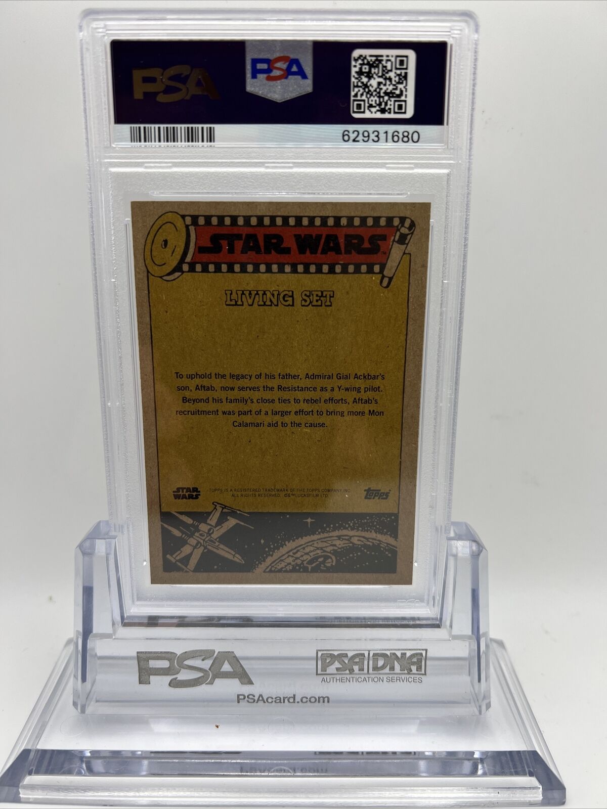 2021 Topps Star Wars Living Set Aftab Ackbar Card #184 PSA 9 Mint