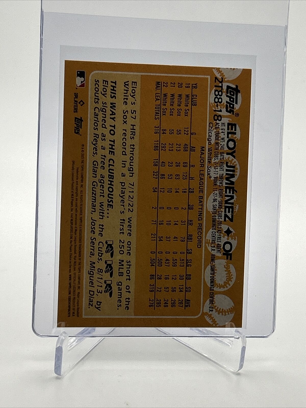 2023 Topps 1988 Topps 35th Eloy Jimenez Baseball Card #2T88-18 FREE SHIPPING