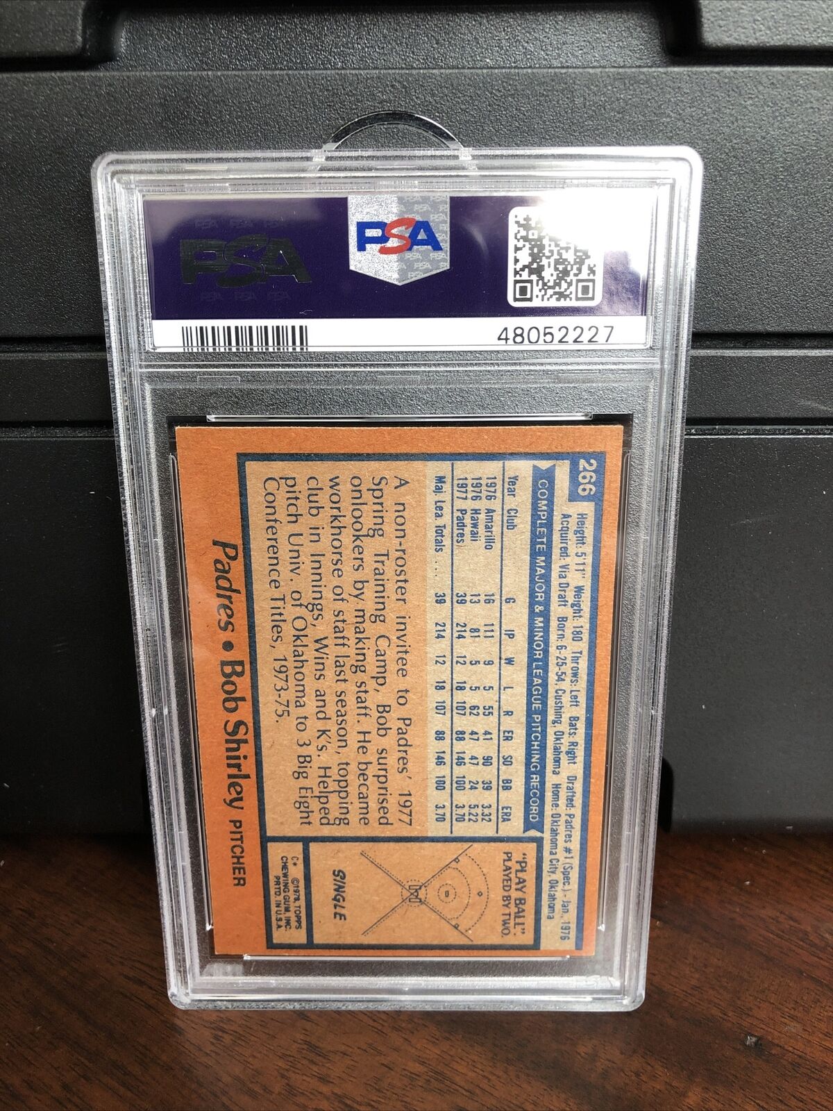 1978 Topps Bob Shirley #266 Autograph PSA/DNA Authentic