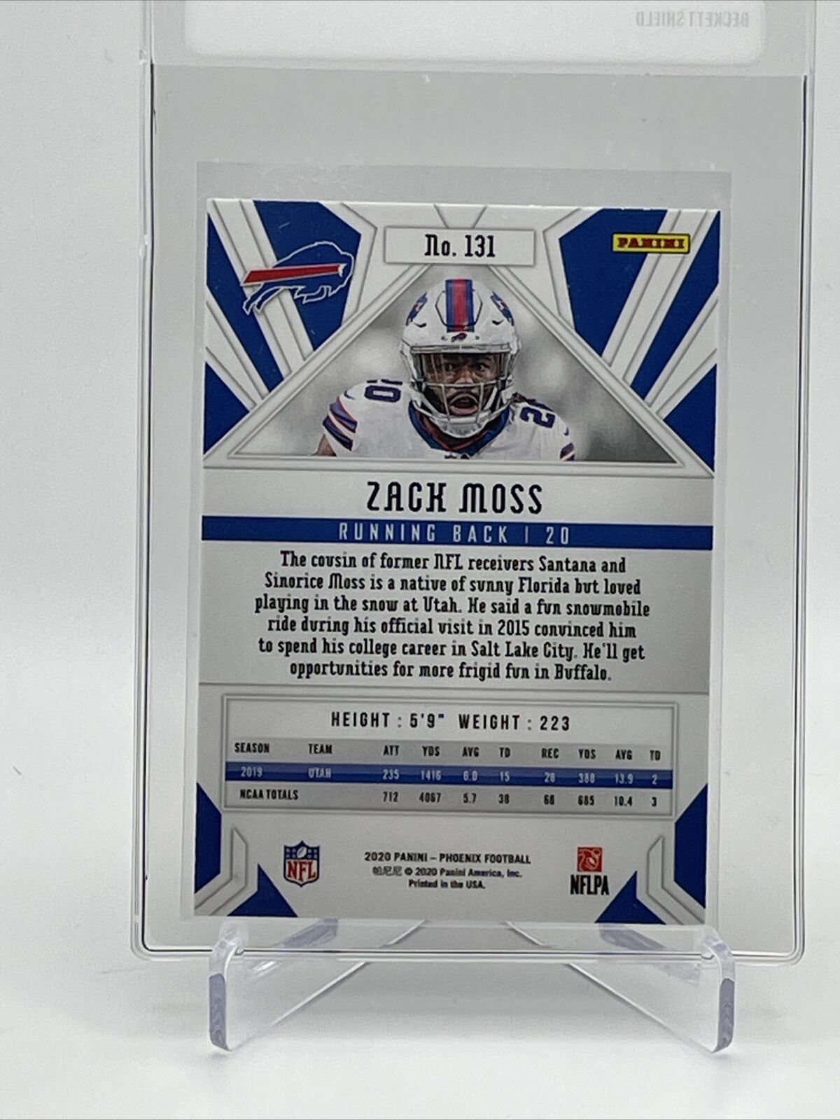 2020 Panini Phoenix FIRE BURST Zack Moss Rookie Card #131 Mint FREE SHIPPING