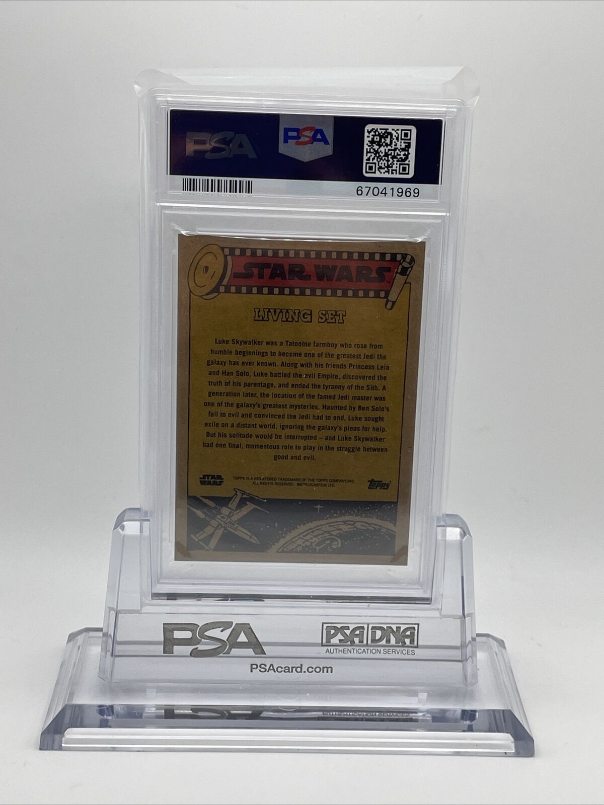 2022 Topps Star Wars Living Set Luke Skywalker Card #314 PSA 9 Mint