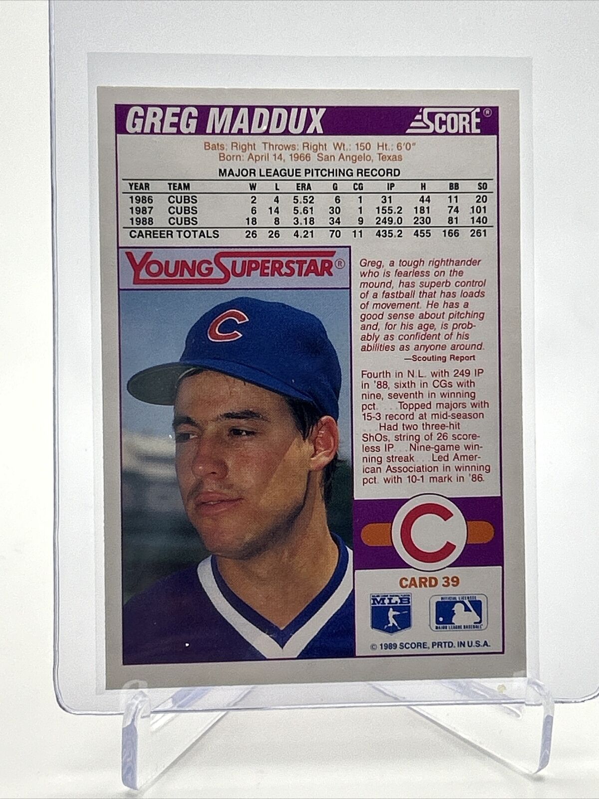 1989 Score Kevin Mitchell Baseball Card #39 Mint FREE SHIPPING