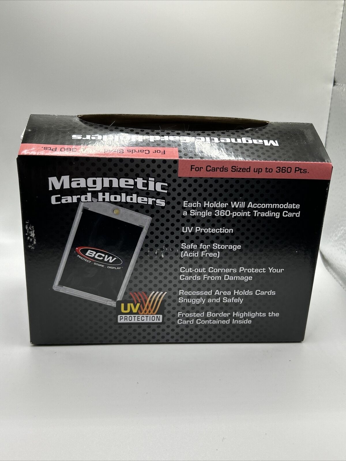 BCW Magnetic Card Holder 360pt Point with UV Protection, Box of 8 holders
