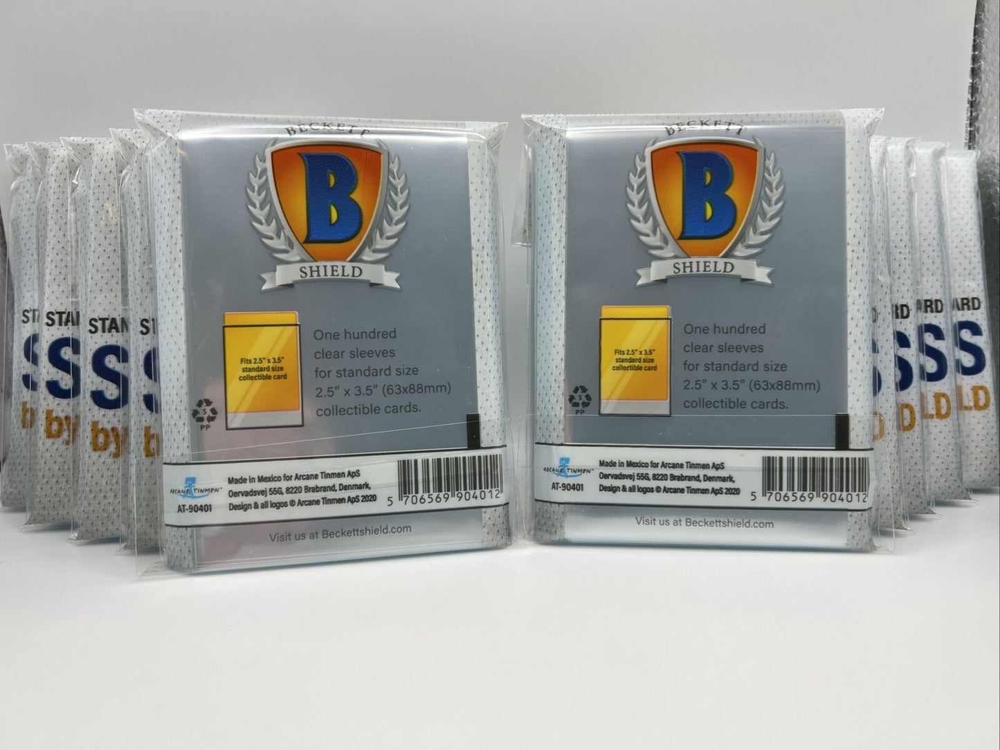 Beckett Shield Soft Penny Card Sleeves 10 Packs of 100 Sleeves for Standard Card
