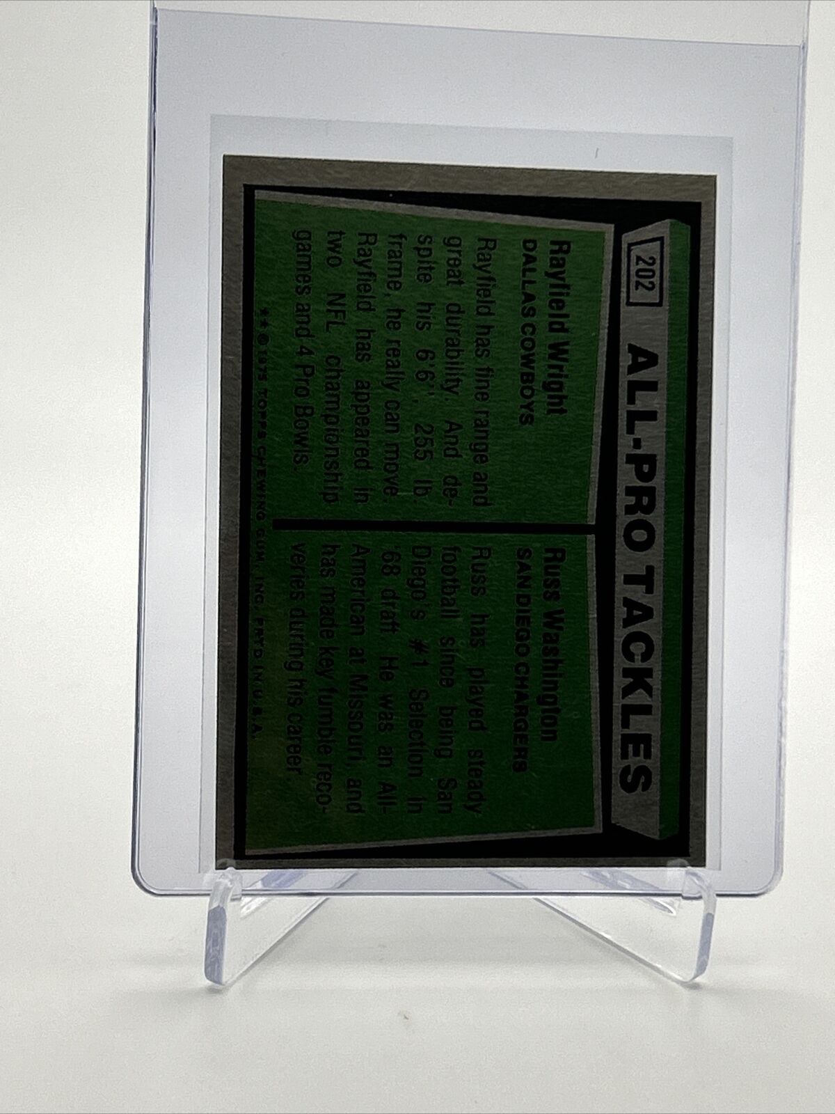 1975 Topps 1974 All-Pro Tackles Football Card #202 NM Quality FREE SHIPPING
