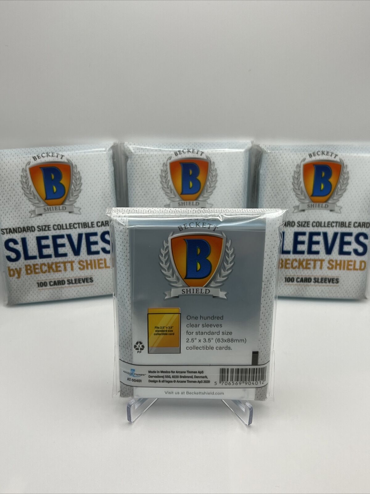 Beckett Shield Soft Penny Card Sleeves 4 Packs of 100 Sleeves for Standard Cards