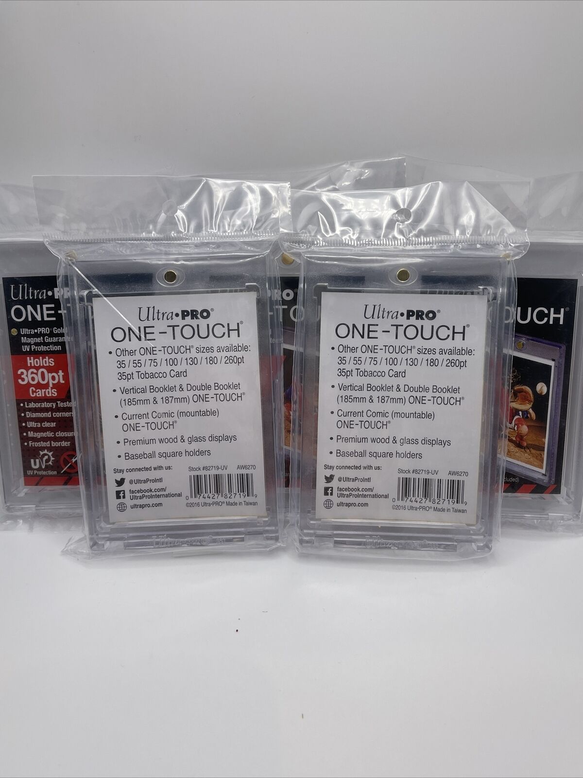 Ultra Pro One-Touch Thick Card 360pt Point Magnetic Card Holder, lot of 5 total