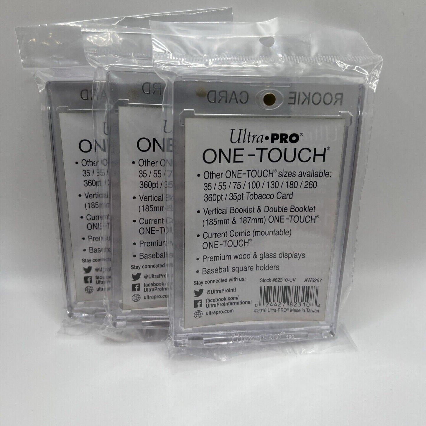 Ultra Pro One-Touch Thick Card 130pt Point ROOKIE Magnetic Card Holder, lot of 3