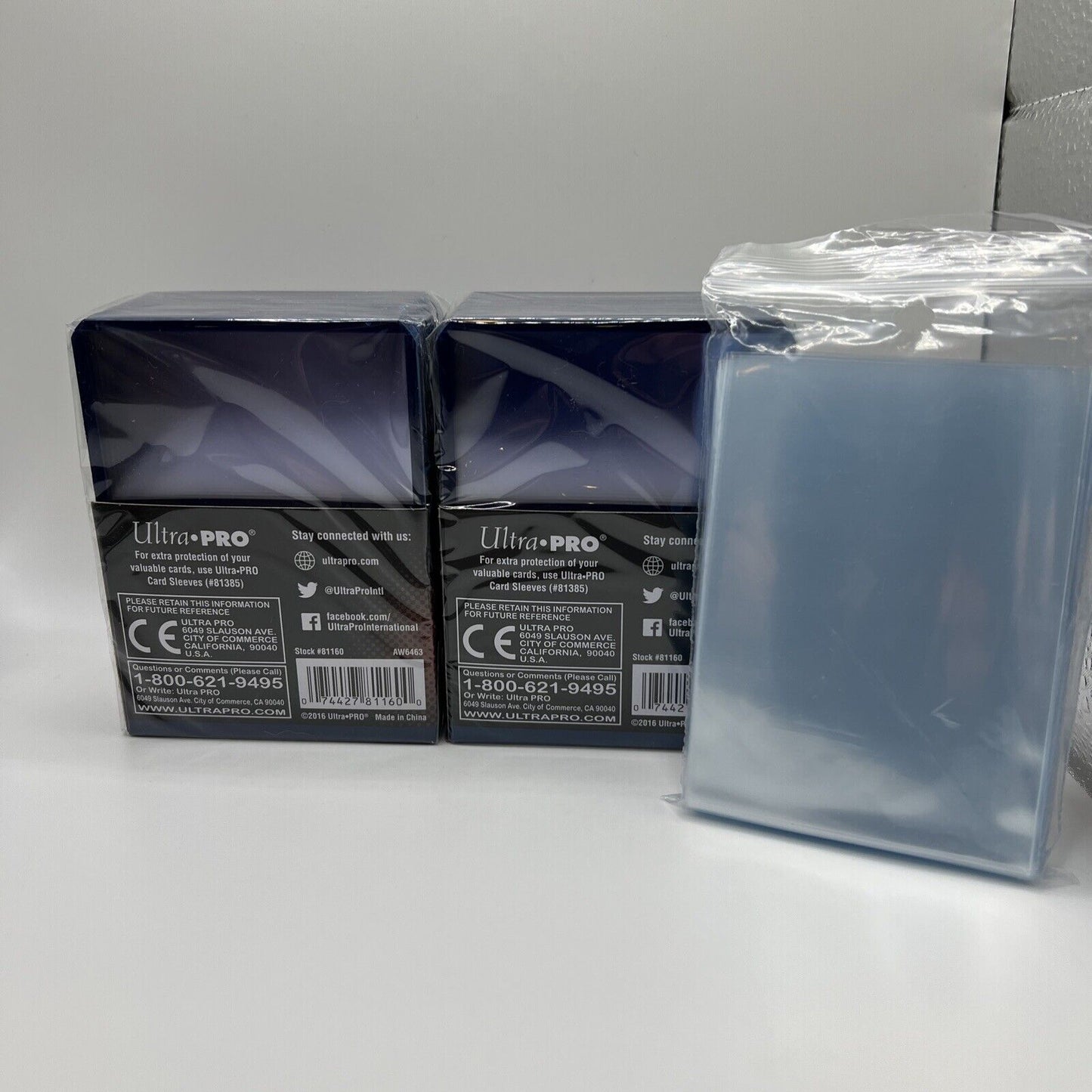 Ultra Pro 3X4 BLUE BORDER Toploaders 35pt 2 Packs of 25 AND 100 SLEEVES