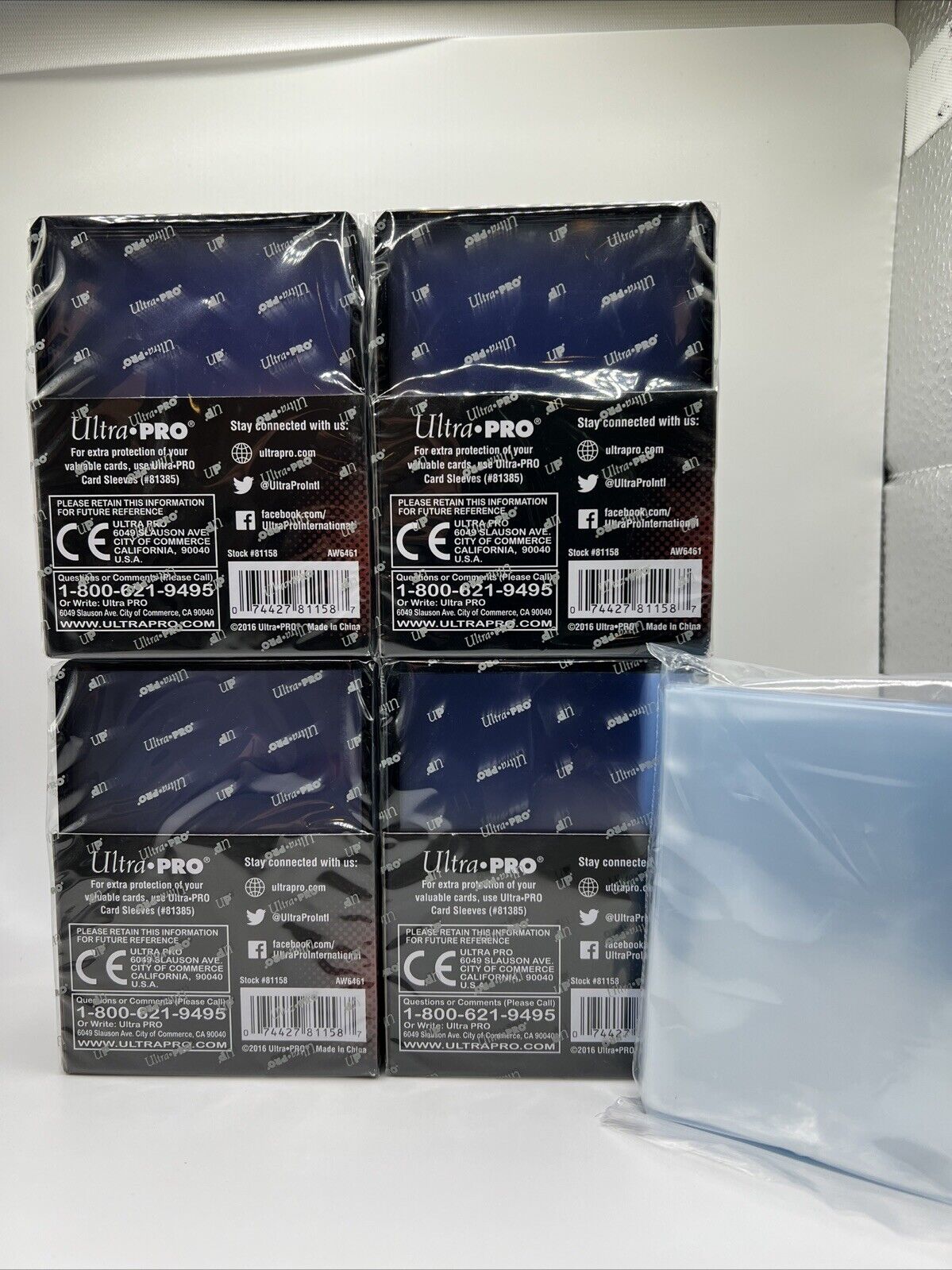 Ultra Pro 3X4 BLACK BORDER Toploaders 35pt 4 Packs of 25 AND 100 SLEEVES