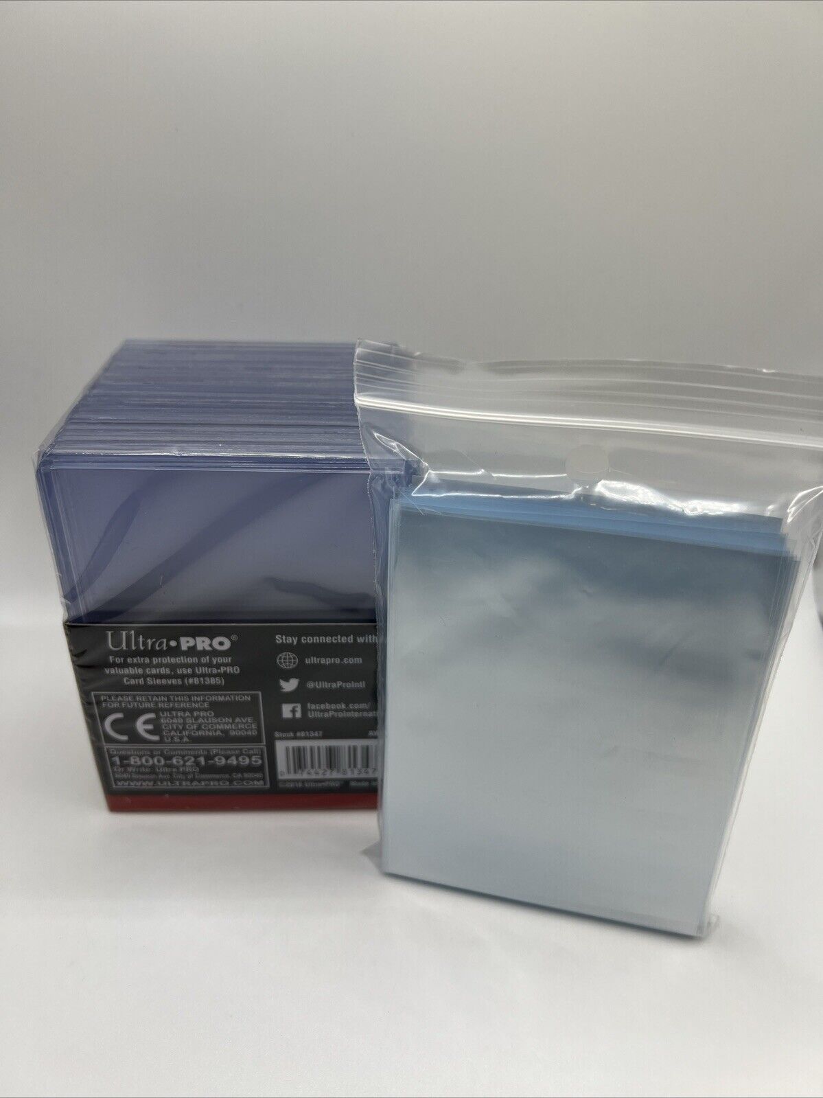 Ultra Pro 3X4 75pt Point Toploaders 1 Pack of 25 and 100 Thick Sleeves