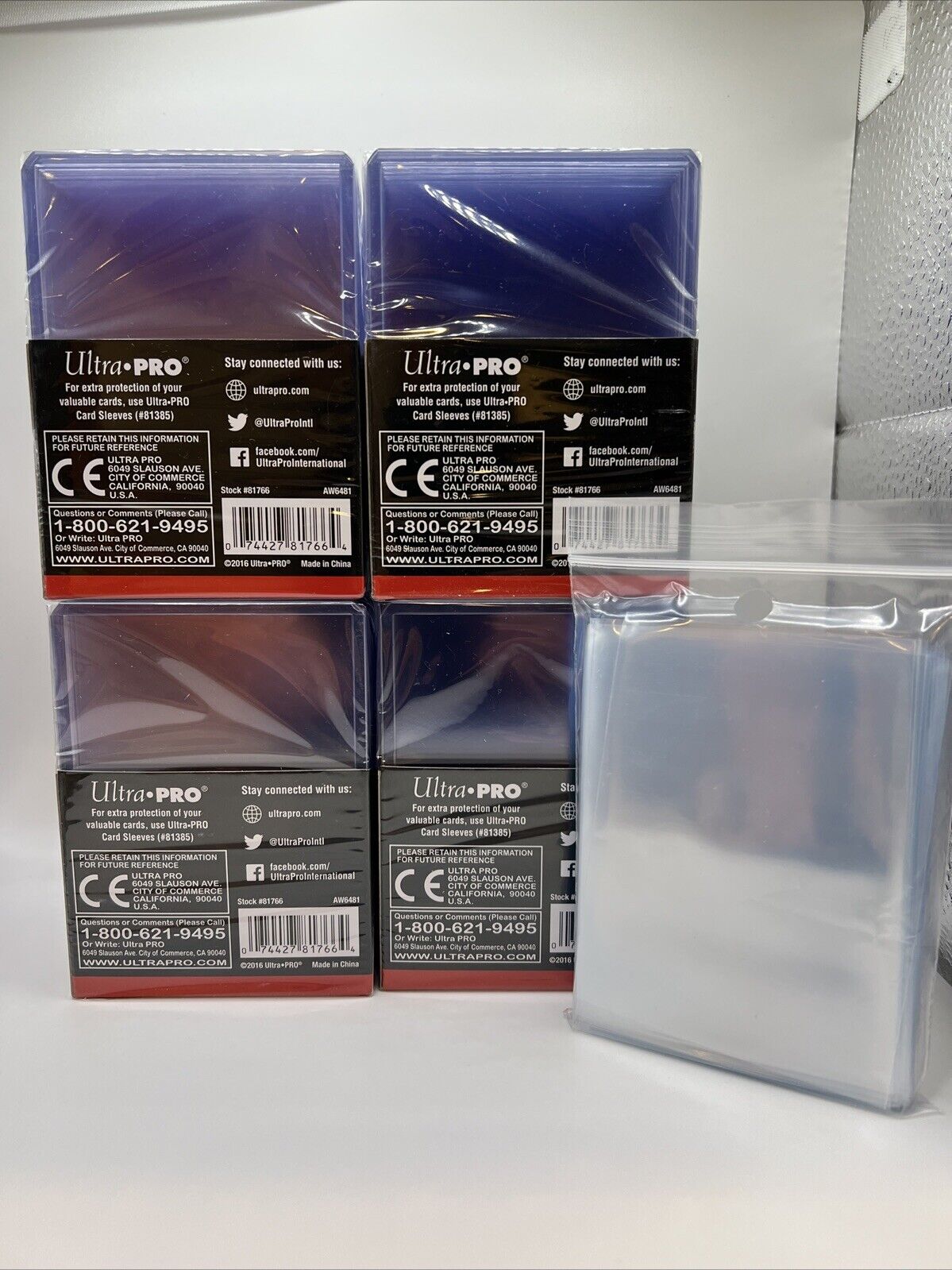 Ultra Pro 3X4 Gold Rookie 75pt Toploaders 4 Packs of 25 AND 100 THICK SLEEVES