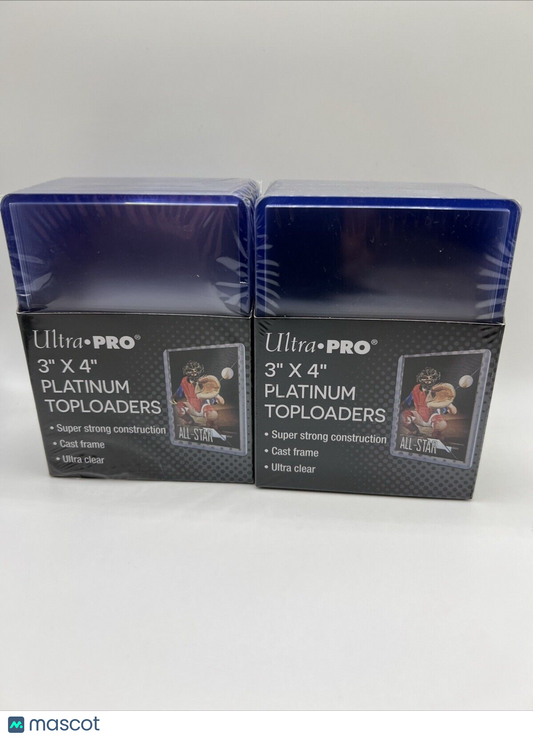 Ultra Pro 3X4 PLATINUM Toploaders 35pt 2 Packs of 25 for Standard Sized Cards