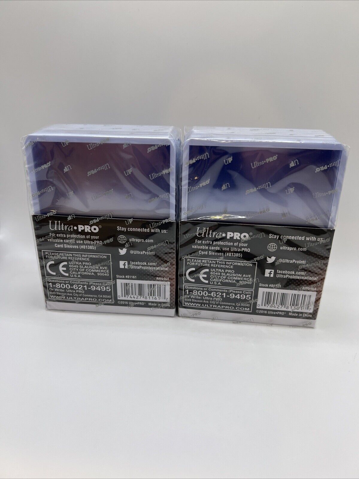 Ultra Pro 3X4 Toploaders 35pt WHITE BORDER 2 Packs of 25 for Standard Cards