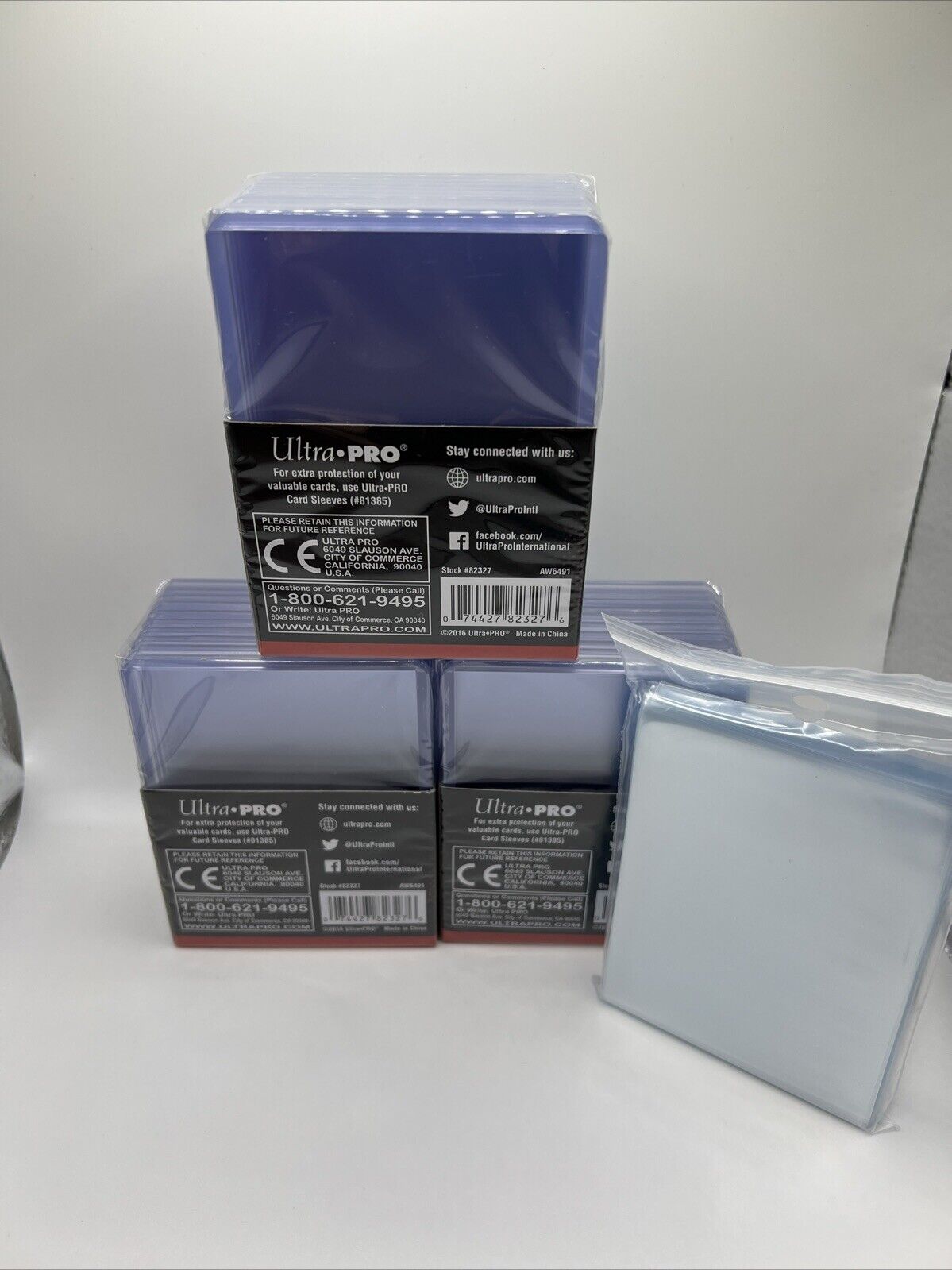 Ultra Pro 3X4 Thick Toploaders 130pt Point 3 Packs of 10 AND 100 THICK SLEEVES