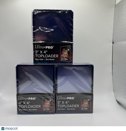 Ultra Pro 3X4 BLUE BORDER Toploaders 35pt 3 Packs of 25 for Standard Sized Cards