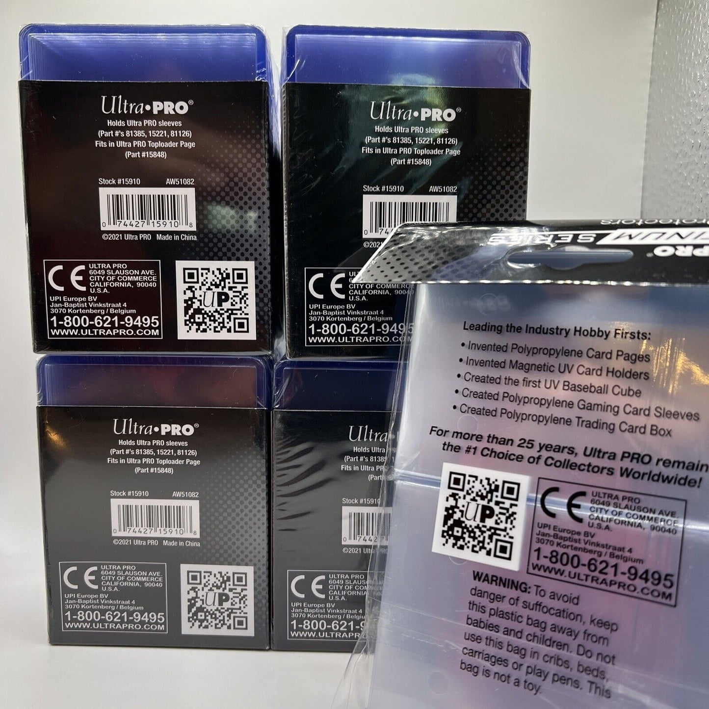 Ultra Pro 3X4 PLATINUM Toploaders 35pt 4 Packs of 25 and 100 PLATINUM SLEEVES