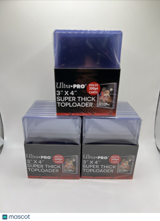 Ultra Pro 3X4 Super Thick Toploaders 3 Packs of 10 for up to 200pt Cards