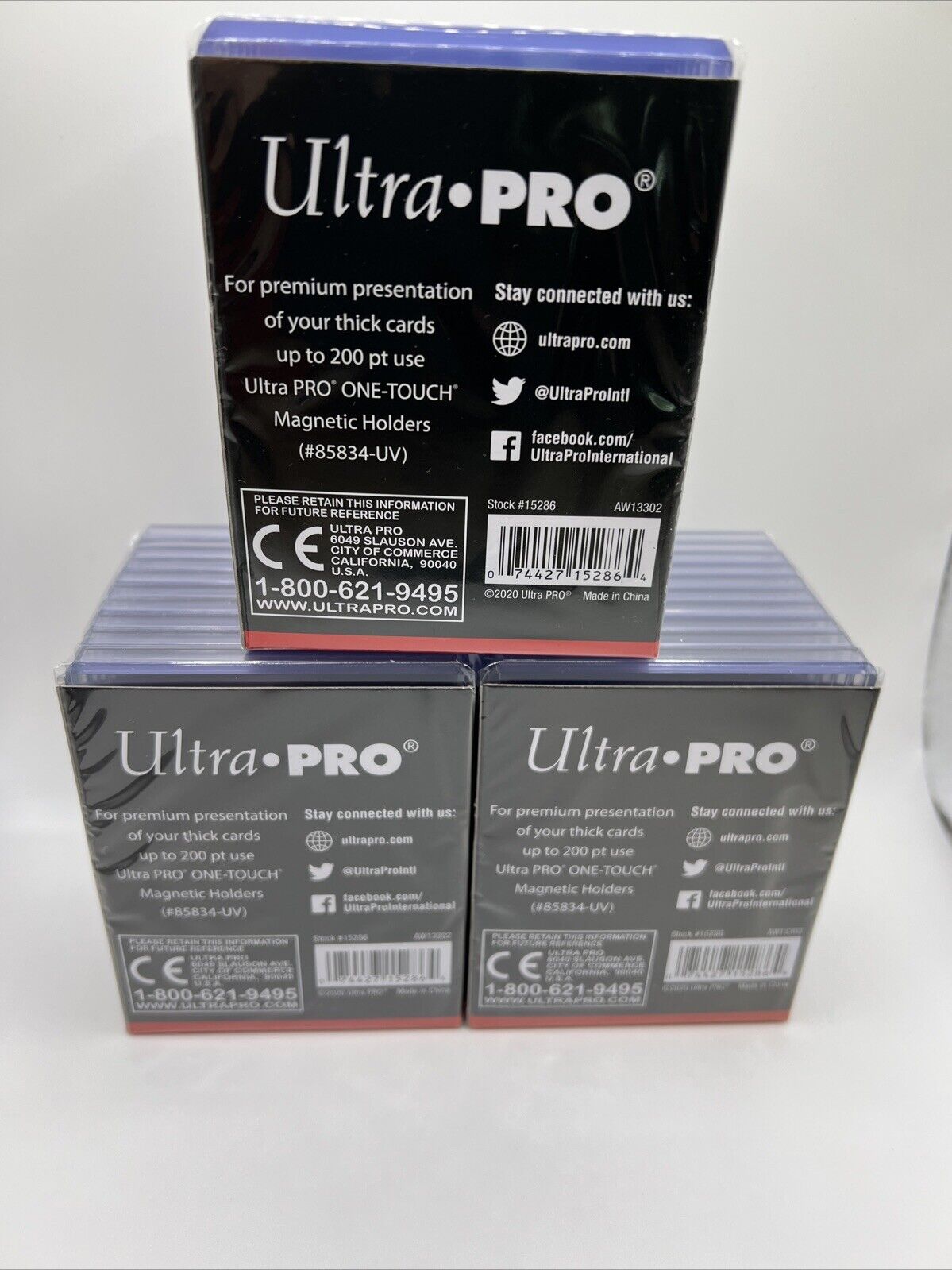 Ultra Pro 3X4 Super Thick Toploaders 3 Packs of 10 for up to 200pt Cards