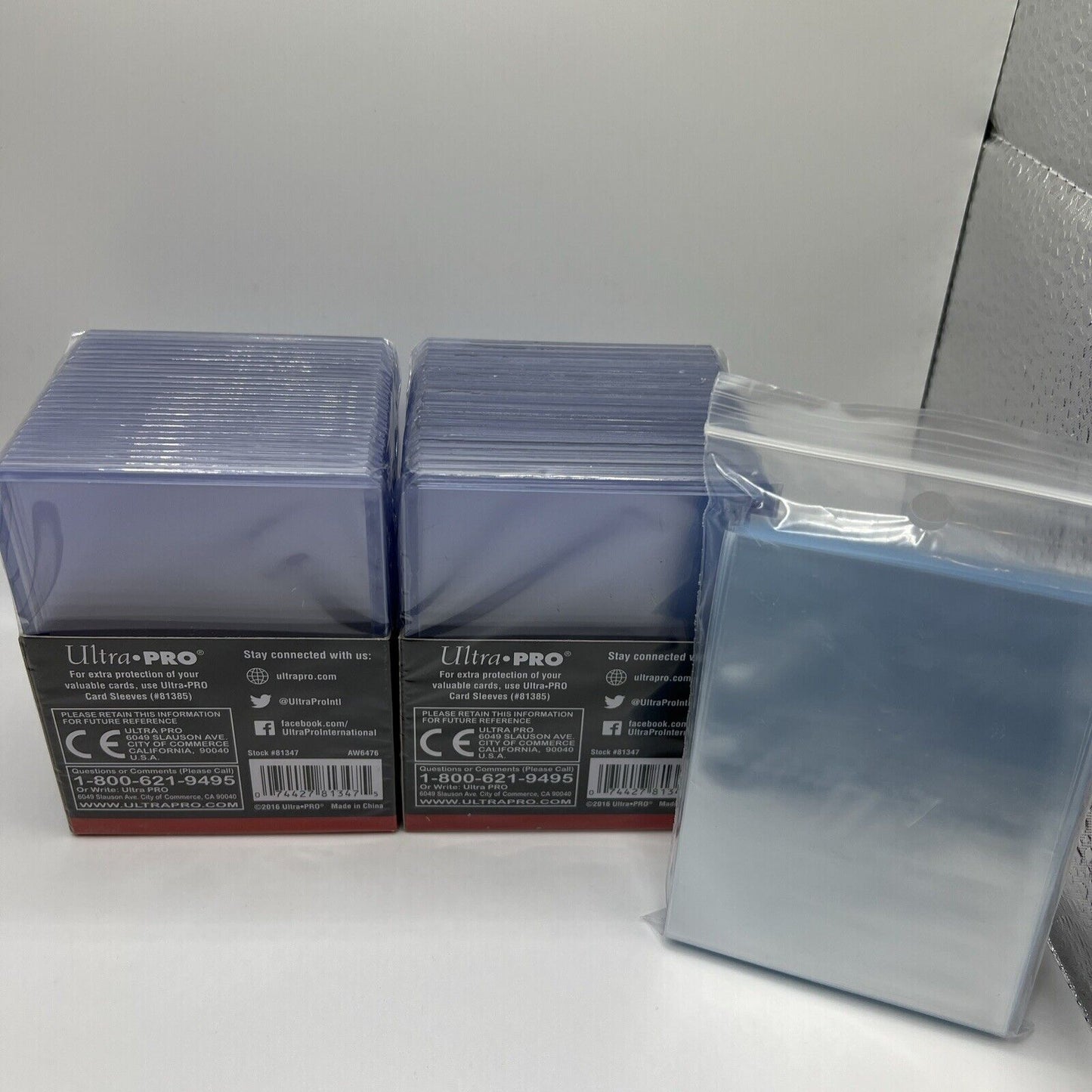 Ultra Pro 3X4 75pt Point Toploaders 2 Packs of 25 and 100 Thick Sleeves