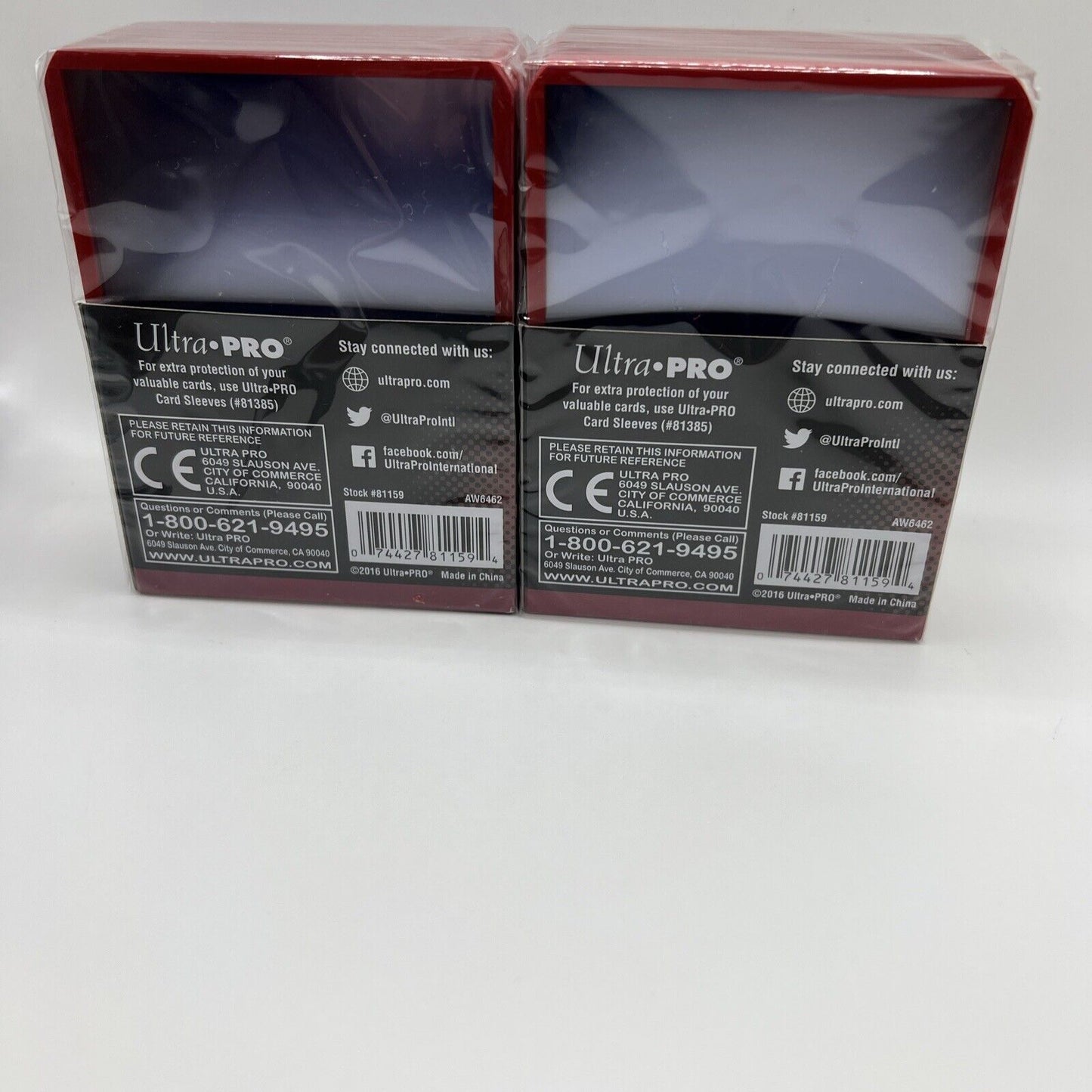 Ultra Pro 3X4 RED BORDER Toploaders 35pt 2 Packs of 25 for Standard Sized Cards