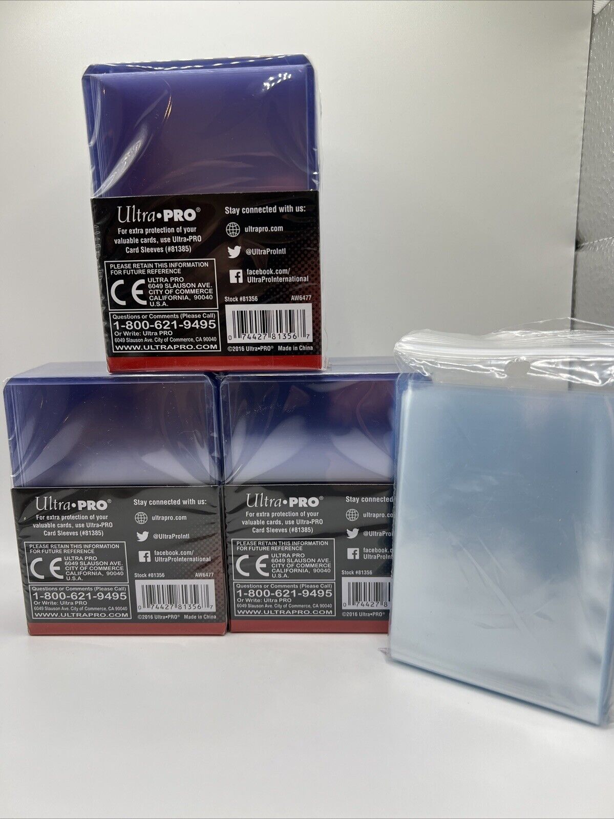 Ultra Pro 3X4 WHITE Rookie 35pt Toploaders 3 Packs of 25 AND 100 SLEEVES