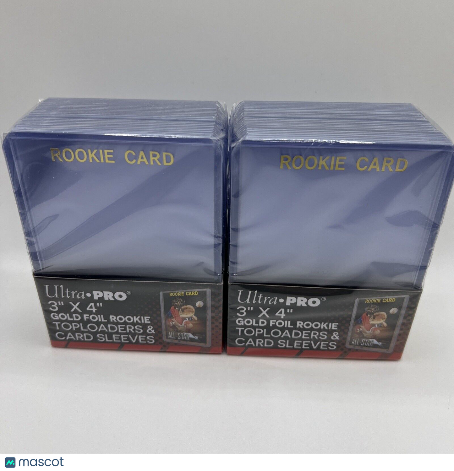 Ultra Pro 3X4 GOLD FOIL ROOKIE 35pt Toploaders & Card Sleeves 2 Packs of 25