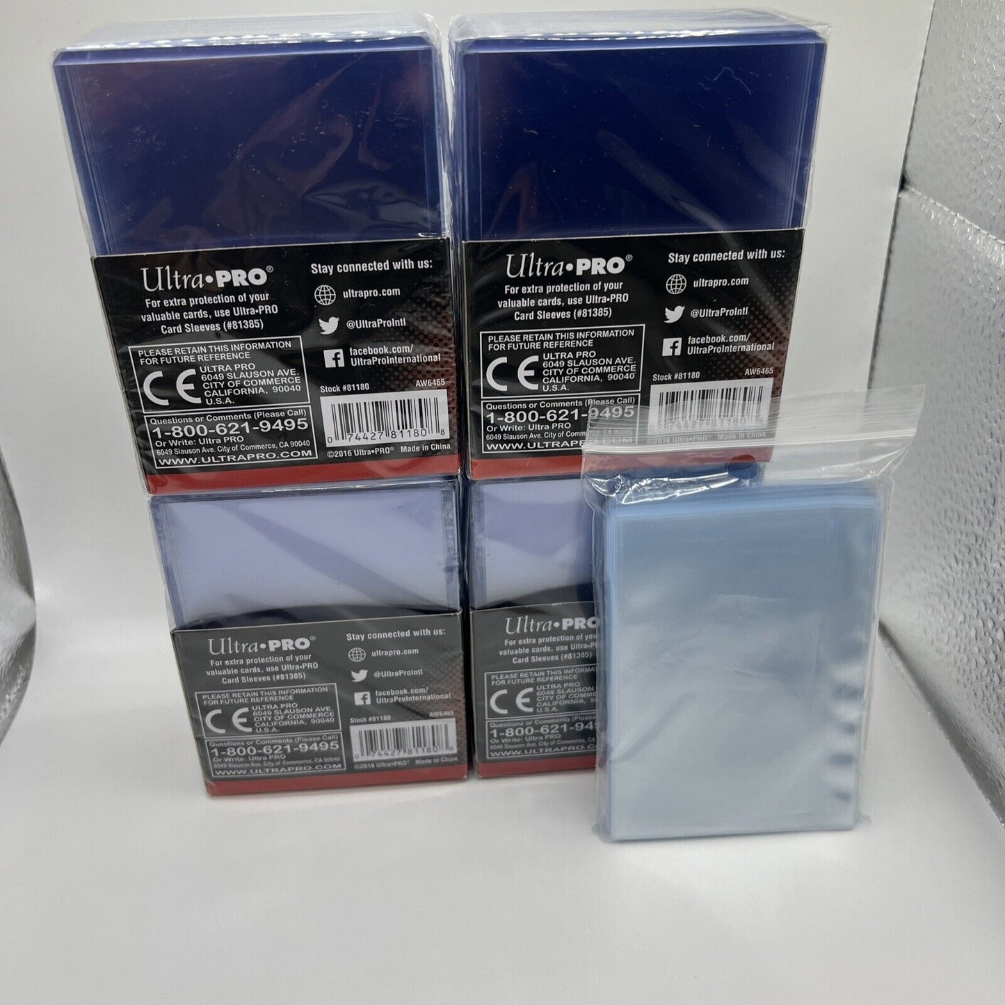 Ultra Pro 3X4 GOLD ROOKIE 35pt Toploaders 4 Packs of 25 AND 100 SLEEVES
