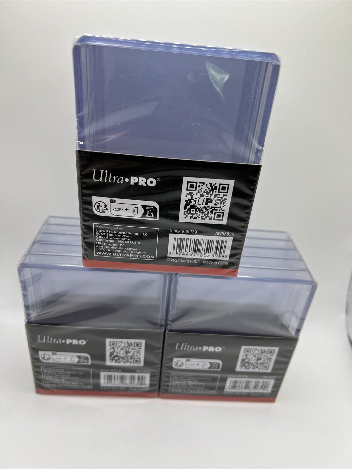Ultra Pro 3X4 Super Thick Toploaders 3 Packs of 5 for up to 360pt Cards