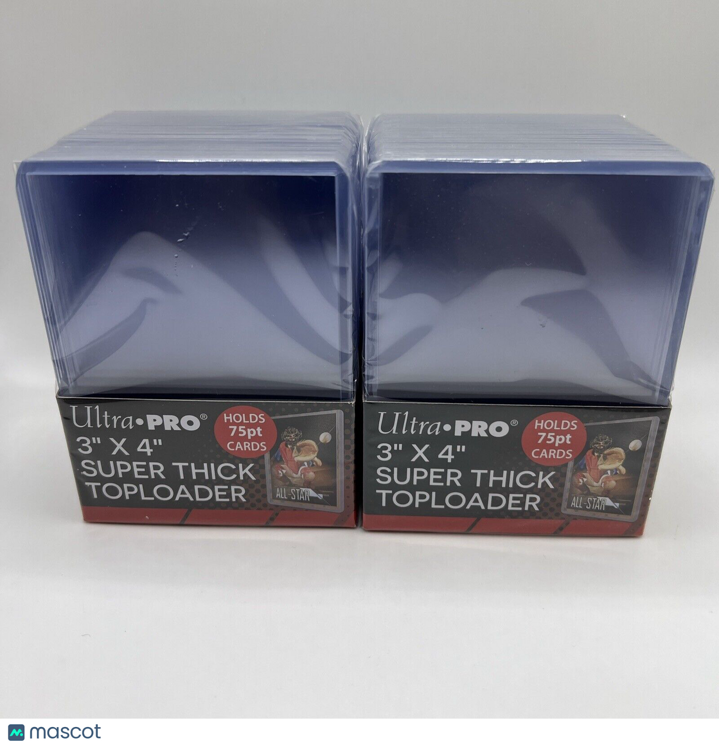 Ultra Pro 3X4 Thick 75pt Toploaders 2 Packs of 25 for up to 75pt Cards